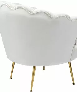 Kare Design Water Lily Nojatuoli - Beige, Kulta -Huonekalu kauppa fotel water lily 83x77 cm bezowy 4