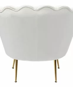 Kare Design Water Lily Nojatuoli - Beige, Kulta -Huonekalu kauppa fotel water lily 83x77 cm bezowy 5