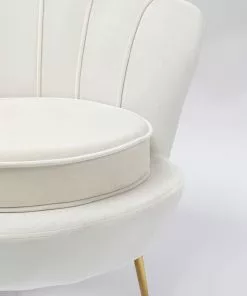 Kare Design Water Lily Nojatuoli - Beige, Kulta -Huonekalu kauppa fotel water lily 83x77 cm bezowy 9