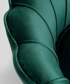 Kare Design Water Lily Nojatuoli - Tummanvihreä, Kulta -Huonekalu kauppa fotel water lily 83x77 cm ciemnozielony 6