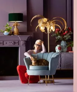 Kare Design Water Lily Nojatuoli - Aqua, Kulta -Huonekalu kauppa fotel water lily 85x78 cm aqua 6 scaled