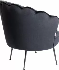 Kare Design Water Lily Nojatuoli - Musta, Musta -Huonekalu kauppa fotel water lily 85x83 cm czarny nogi czarne 4