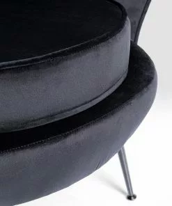 Kare Design Water Lily Nojatuoli - Musta, Musta -Huonekalu kauppa fotel water lily 85x83 cm czarny nogi czarne 6