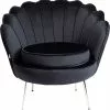 Kare Design Water Lily Nojatuoli - Musta, Kromi -Huonekalu kauppa fotel water lily 85x83 cm czarny nogi srebrne 2