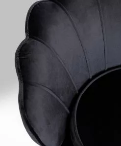 Kare Design Water Lily Nojatuoli - Musta, Kromi -Huonekalu kauppa fotel water lily 85x83 cm czarny nogi srebrne 5