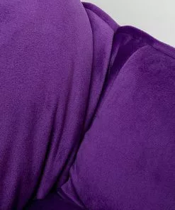 Kare Design Snuggle Nojatuoli + Rahi - Liila, Violetti (2/osaa) -Huonekalu kauppa fotel welurowy z podnozkiem tapicerowany fioletowy czarne nogi 109x84 cm 10