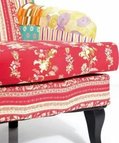 Kare Design Patchwork Nojatuoli, Punainen -Huonekalu kauppa fotel wing patchwork 72x110 cm kolorowy 6