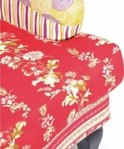 Kare Design Patchwork Nojatuoli, Punainen -Huonekalu kauppa fotel wing patchwork 72x110 cm kolorowy 7