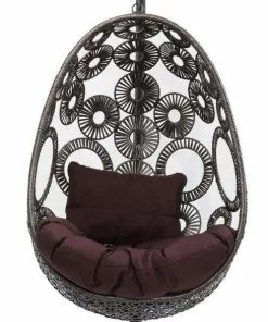 Kare Design Ibiza Brown Roikkuva Tuoli, Ruskea -Huonekalu kauppa fotel wiszacy ibiza 105x193 cm srebrny 2