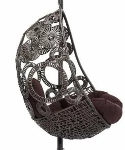 Kare Design Ibiza Brown Roikkuva Tuoli, Ruskea -Huonekalu kauppa fotel wiszacy ibiza 105x193 cm srebrny 3