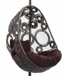 Kare Design Ibiza Brown Roikkuva Tuoli, Ruskea -Huonekalu kauppa fotel wiszacy ibiza 105x193 cm srebrny 4