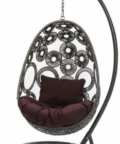 Kare Design Ibiza Brown Roikkuva Tuoli, Ruskea -Huonekalu kauppa fotel wiszacy ibiza 105x193 cm srebrny 5