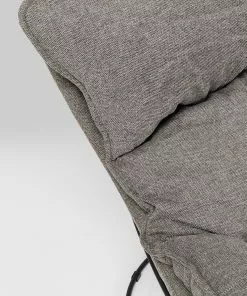 Kare Design Snuggle Nojatuoli + Rahi - Harmaa (2/osaa) -Huonekalu kauppa fotel z podnozkiem szary nogi czarne 94x91 cm 10