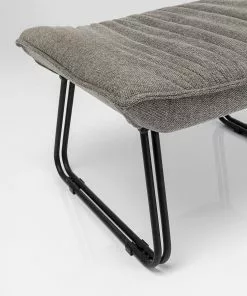 Kare Design Snuggle Nojatuoli + Rahi - Harmaa (2/osaa) -Huonekalu kauppa fotel z podnozkiem szary nogi czarne 94x91 cm 12