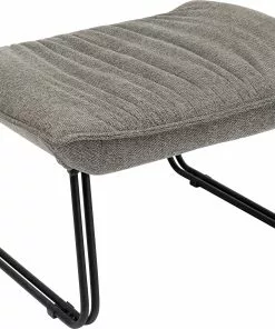 Kare Design Snuggle Nojatuoli + Rahi - Harmaa (2/osaa) -Huonekalu kauppa fotel z podnozkiem szary nogi czarne 94x91 cm 6