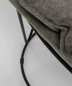 Kare Design Snuggle Nojatuoli + Rahi - Harmaa (2/osaa) -Huonekalu kauppa fotel z podnozkiem szary nogi czarne 94x91 cm 7