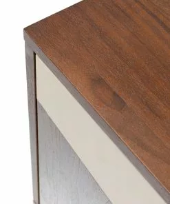 Kare Design Lamello Clolore Sivupöytä Senkki - Monivärinen 200x70cm -Huonekalu kauppa komoda 4 drzwiowa brazowa fornir orzech front geometryczny 200x70 cm 11