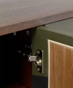 Kare Design Lamello Clolore Sivupöytä Senkki - Monivärinen 200x70cm -Huonekalu kauppa komoda 4 drzwiowa brazowa fornir orzech front geometryczny 200x70 cm 9