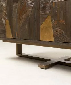 Kare Design Salerno Senkki, Sivupöytä - Massiivikuusi, Metalli 180x83cm -Huonekalu kauppa komoda 4 drzwiowa drewno jodlowe i stal 180x83 cm 10