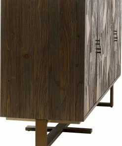 Kare Design Salerno Senkki, Sivupöytä - Massiivikuusi, Metalli 180x83cm -Huonekalu kauppa komoda 4 drzwiowa drewno jodlowe i stal 180x83 cm 8