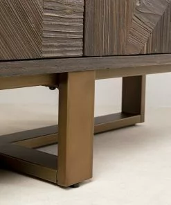 Kare Design Salerno Senkki, Sivupöytä - Massiivikuusi, Metalli 180x83cm -Huonekalu kauppa komoda 4 drzwiowa drewno jodlowe i stal 180x83 cm 9