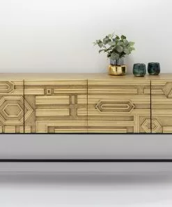 Kare Design Futuro Sivupöytä, Senkki 183x86cm -Huonekalu kauppa komoda 4 drzwiowa zlota recznie kuta stal mosiezna 183x86 cm 3