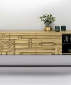 Kare Design Futuro Sivupöytä, Senkki 183x86cm -Huonekalu kauppa komoda 4 drzwiowa zlota recznie kuta stal mosiezna 183x86 cm 5