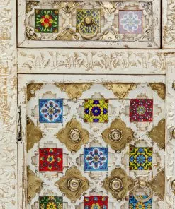 Kare Design Bazar Lipasto 90cm -Huonekalu kauppa komoda bazar 90x90 cm mango kolorowa 9