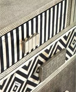 Kare Design Chalet Korkea Lipasto 13 Laatikkoa, Hopea -Huonekalu kauppa komoda chalet 110x105 cm kolorowa 10