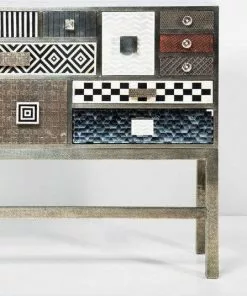 Kare Design Chalet Korkea Lipasto 13 Laatikkoa, Hopea -Huonekalu kauppa komoda chalet 110x105 cm kolorowa 5