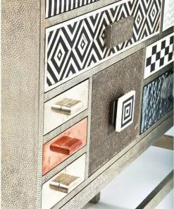 Kare Design Chalet Korkea Lipasto 13 Laatikkoa, Hopea -Huonekalu kauppa komoda chalet 110x105 cm kolorowa 6