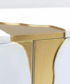 Kare Design Cracked Senkki, Sivupöytä - Valkoinen/kulta 165x80cm -Huonekalu kauppa komoda cracked 165x80 cm bialo zlota 7