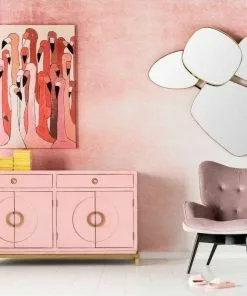 Kare Design Disk Pink Senkki Vaaleanpunainen -Huonekalu kauppa komoda disk 150x84 cm rozowa 12