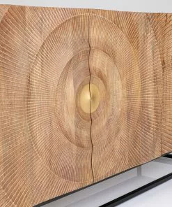 Kare Design Madeira Hell Senkki, Sivupöytä 177x75cm -Huonekalu kauppa komoda drewniana czterodrzwiowa boho podstawa czarna 177x75 cm 12