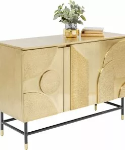 Kare Design Solaris Senkki 123x87cm -Huonekalu kauppa komoda dwudrzwiowa zlota glamour 123x87 cm 5