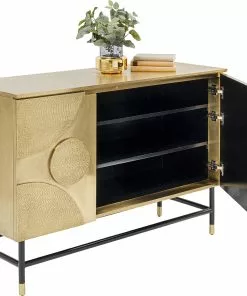 Kare Design Solaris Senkki 123x87cm -Huonekalu kauppa komoda dwudrzwiowa zlota glamour 123x87 cm 6