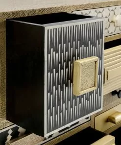 Kare Design Chalet Korkea Lipasto - Kulta 13 Laatikkoa -Huonekalu kauppa komoda ekskluzywna z szufladami antyczne zloto reczne wykonanie 110x105 cm 13