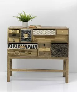 Kare Design Chalet Korkea Lipasto - Kulta 13 Laatikkoa -Huonekalu kauppa komoda ekskluzywna z szufladami antyczne zloto reczne wykonanie 110x105 cm 3