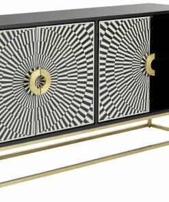 Kare Design Electro Senkki -Huonekalu kauppa komoda electro 160x80 cm czarno biala 3