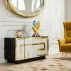 Kare Design Elite Senkki -Huonekalu kauppa komoda elite 140x70 cm czarno zlota 10