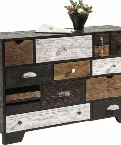 Kare Design Quinta Lipasto, 14 Laatikkoa -Huonekalu kauppa komoda finca 114x80 cm ciemnobrazowa topola 10