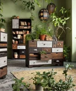 Kare Design Quinta Lipasto, 14 Laatikkoa -Huonekalu kauppa komoda finca 114x80 cm ciemnobrazowa topola 11