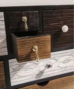 Kare Design Quinta Lipasto, 14 Laatikkoa -Huonekalu kauppa komoda finca 114x80 cm ciemnobrazowa topola 5