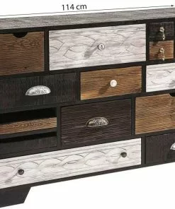 Kare Design Quinta Lipasto, 14 Laatikkoa -Huonekalu kauppa komoda finca 114x80 cm ciemnobrazowa topola 8