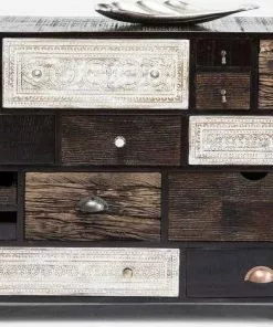 Kare Design Quinta Lipasto, 14 Laatikkoa -Huonekalu kauppa komoda finca 114x80 cm ciemnobrazowa topola 9