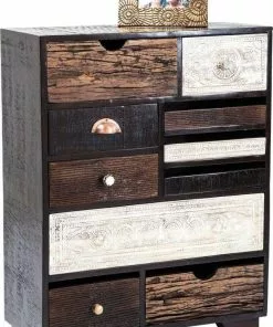 Kare Design Finca 10 Laatikkoa -Huonekalu kauppa komoda finca 70x90 cm ciemnobrazowa fronty kolorowe 12