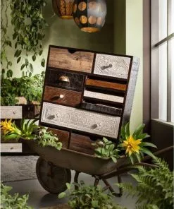 Kare Design Finca 10 Laatikkoa -Huonekalu kauppa komoda finca 70x90 cm ciemnobrazowa fronty kolorowe 13