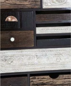 Kare Design Finca 10 Laatikkoa -Huonekalu kauppa komoda finca 70x90 cm ciemnobrazowa fronty kolorowe 6