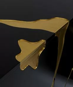 Kare Design Cracked Senkki - Musta, Kulta 165x80cm -Huonekalu kauppa komoda glamour czterodrzwiowa czarno zlota 165 cm 3