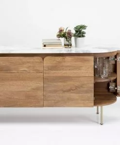 Kare Design Grace Senkki 160x78cm -Huonekalu kauppa komoda grace 160x78 cm drewno mango blat marmur 3